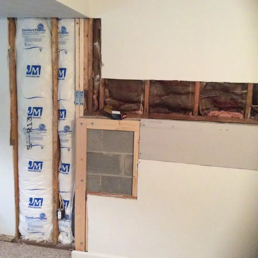 Wall insulation replacement during Contents Cleaning & Restoration in Moore